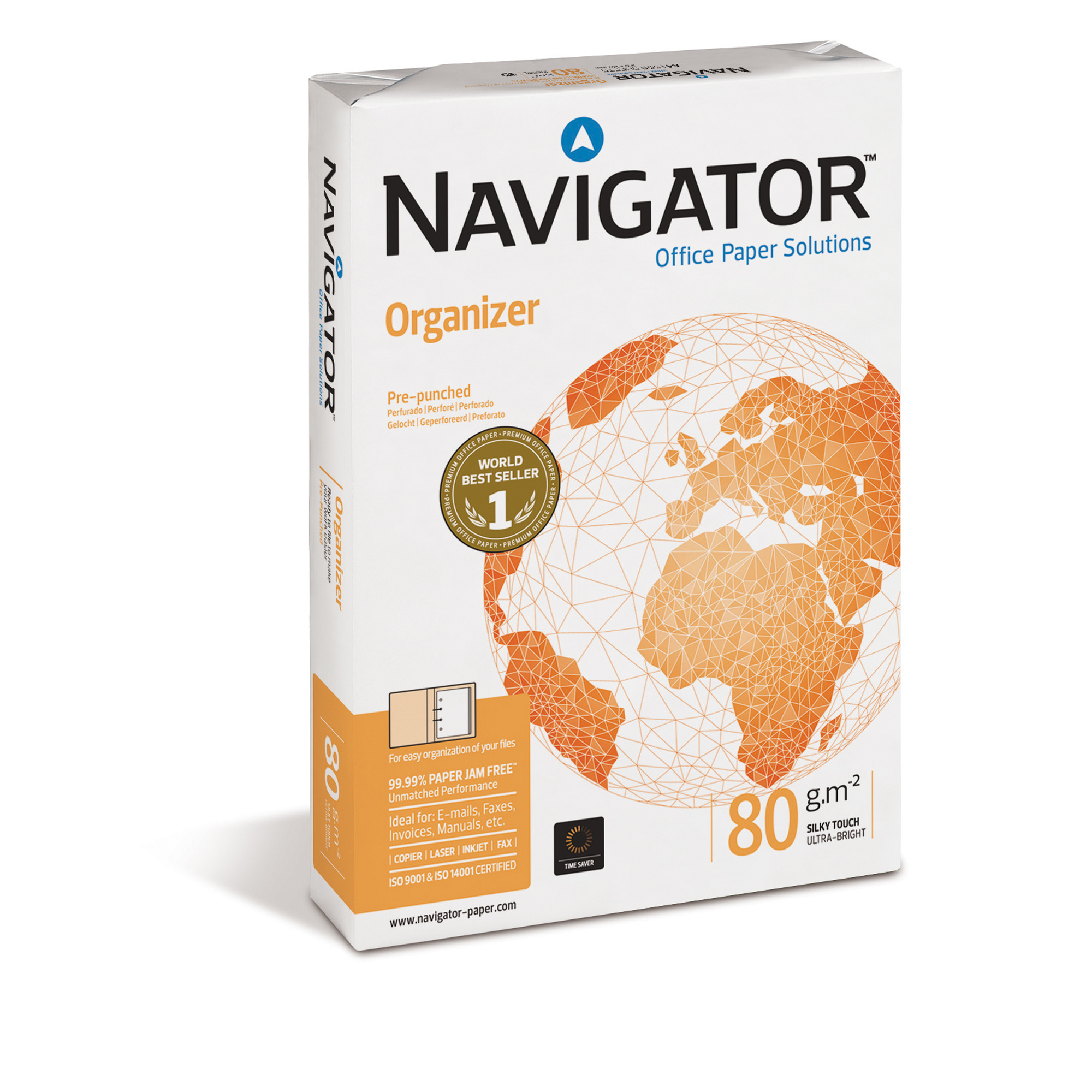 Carta Navigator Organizer 2 Fori A4 80gr 500fg 210x297mm Nm P00800210029709 5602024137752