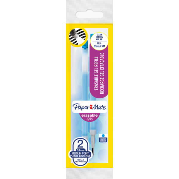 Blister 2 Refill Sfera Erasable Gel 0 7mm Turchese Papermate 1984525 3501179845258