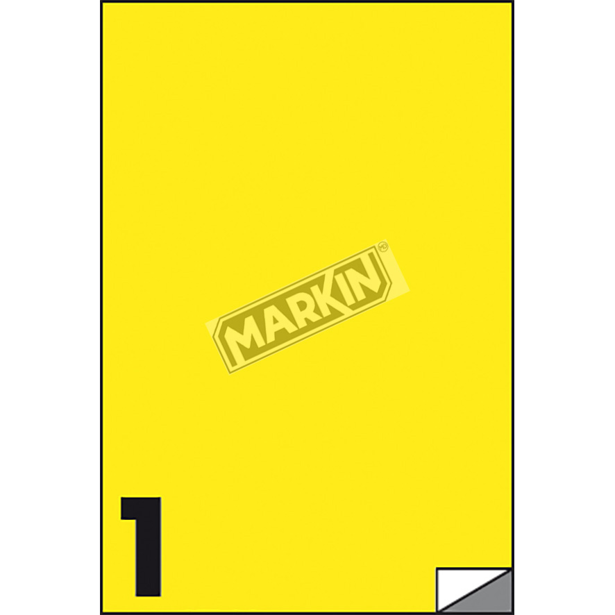 Etichetta Adesiva C 503 Giallo Fluo 100fg A4 210x297mm 1et Fg Markin X210c503f Gi 8007047051004