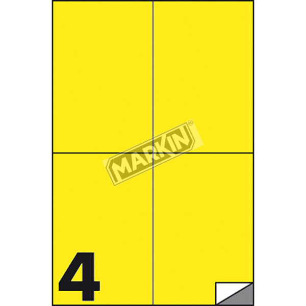 Etichetta Adesiva C 519 Giallo Fluo 100fg A4 105x148mm 4et Fg Markin X210c519f Gi 8007047051127