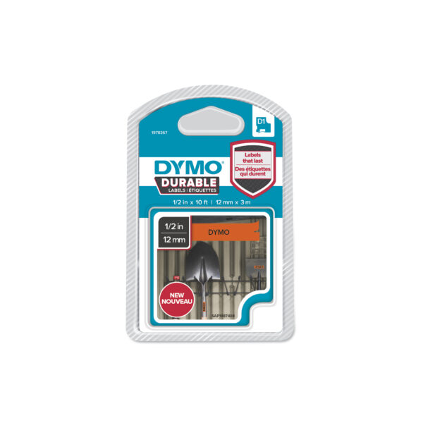 Nastro Dymo Tipo D1 Durable 12mmx3mt Nero Arancione 1978367 1978367 3501179783673