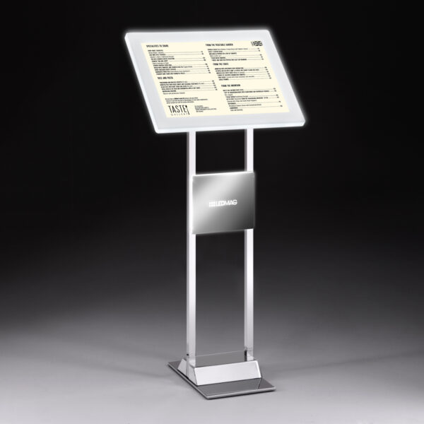 Leggio a Led da Terra H110cm con Cornice A4 Menu Board Ledmag Ldm 204