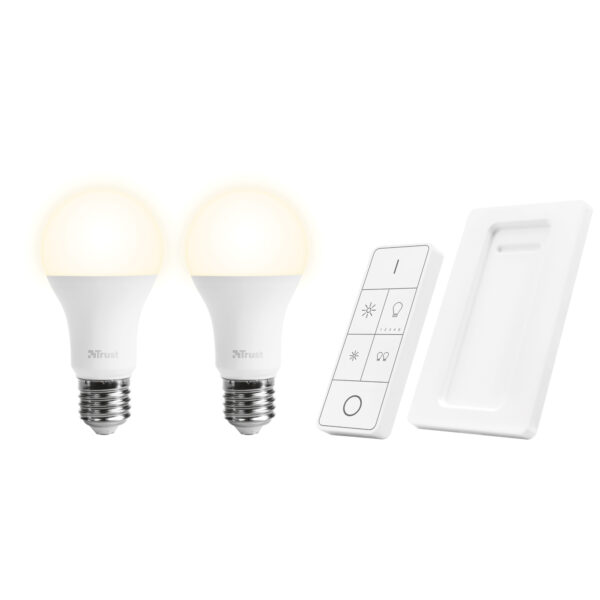 Set Luci Regolabili Wireless 1 Telecomando 2 Lampadine Led Trust