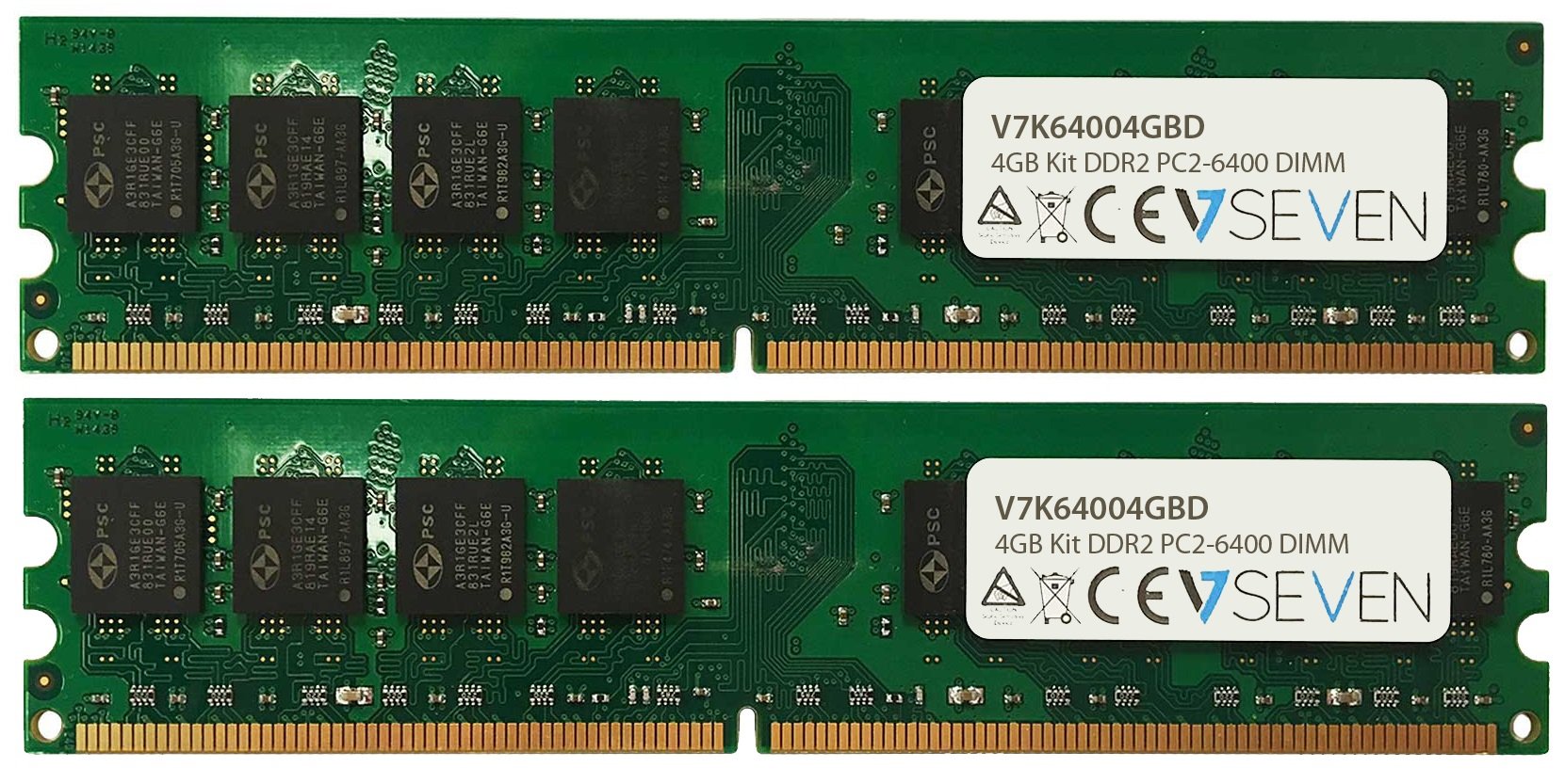 2x2gb Kit Ddr2 800mhz Cl6 V7 Drams V7k64004gbd 5050914992200