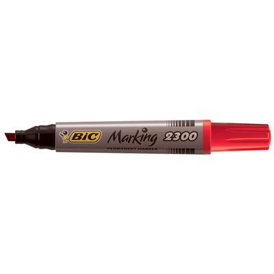 Marker Bic 2300 Punta Scalpello Rosso 03 Bic 8209243 3086129999750