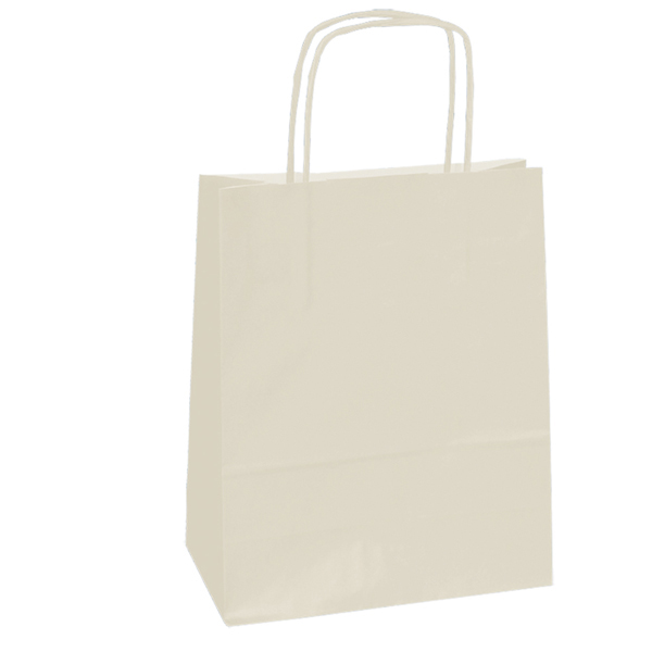 25 Shoppers Carta Kraft 14x9x20cm Twisted Avorio 78613 8029307078613