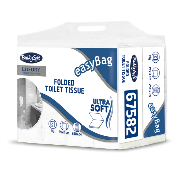 Pacco 250 Strappi Carta Igienica Interfogliata Easybag Bulkysoft 67582 82497 a