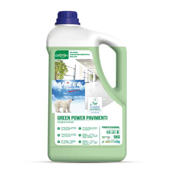 Detergente Pavimenti Tanica 5lt Green Power Sanitec 3105 8032680393679