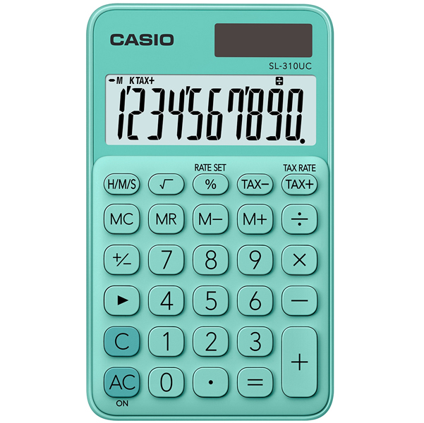 Calcolatrice Tascabile Sl 310uc Verde Casio Sl 310 Uc Gn 4549526700132