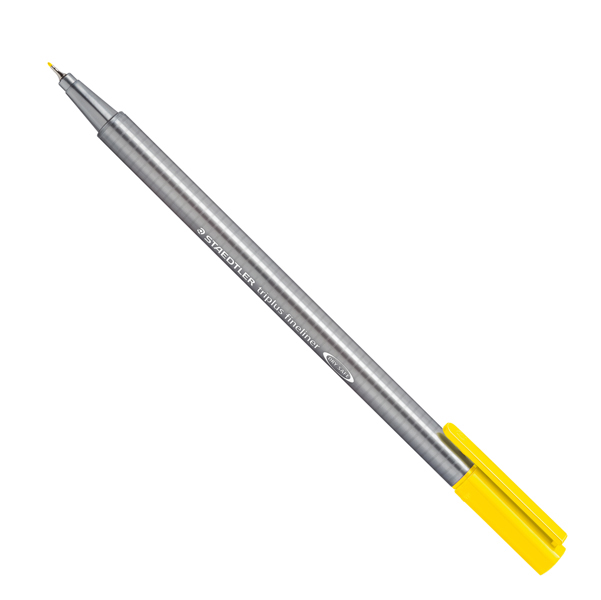 Triplus Fineliner Punta 0 3mm Giallo Staedtler 334 1 4007817334171