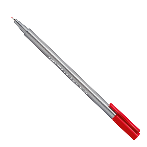 Triplus Fineliner Punta 0 3mm Rosso Staedtler 334 2 4007817334072