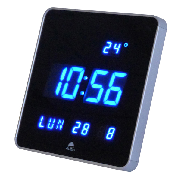 Orologio Digitale da Parete 28x28x3 4cm Led Alba Horledsq 3129710015993