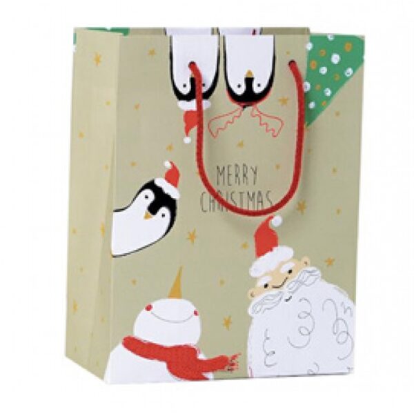 Shopper Regalo Happy Christmas 30x36x12cm Kartos 10736500 84475 a