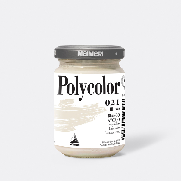 Colore Vinilico Polycolor Vasetto 140 Ml Bianco Avorio Maimeri M1220021 8018721048951