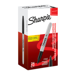 Value Pack 20 4 Marcatore Sharpie Nero Permanente Punta Fine 2077128 3026980771287