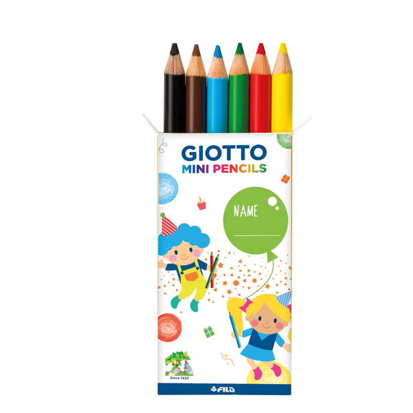 Set 10 Astucci da 6 Mini Matite Colorate Party Gifts Giotto 312000  8000825026874