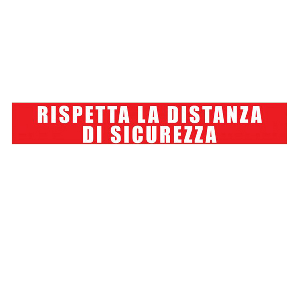 Striscia Adesiva da Terra 100x15cm Rispetta la Distanza di Sicurezza 34 495121100 11125125