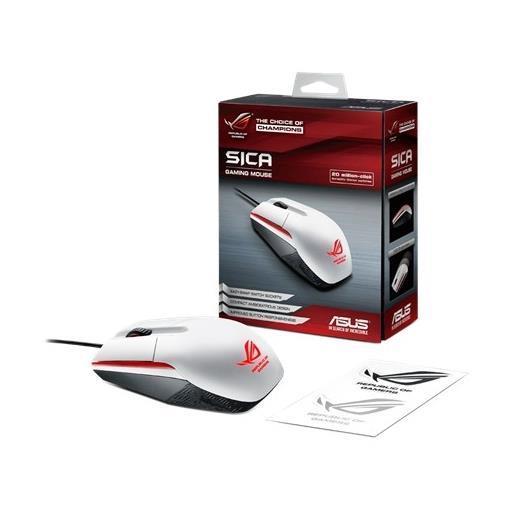 Rog Sica White Optical Mouse Asustek Multimedia 90mp00b2 B0ua00 4712900282726