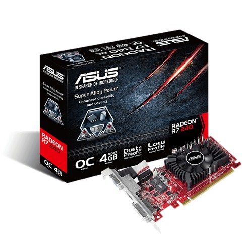 Radeon R7240 Oc 4gd3 L Pci E3 Asustek Video Cards 90yv04t2 M0na00 4716659732945