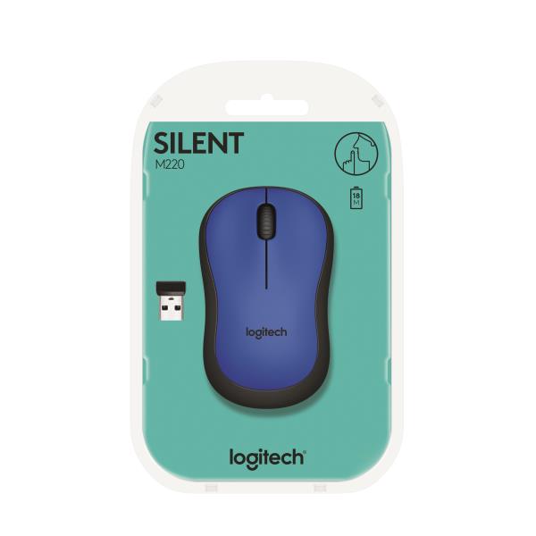 M220 Silent Mouse Blue Logitech 910 004879 5099206066205