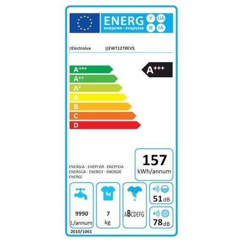 Lavat Calto Ewt1278evs 7kg a 10 Electrolux 913102350 7332543469246