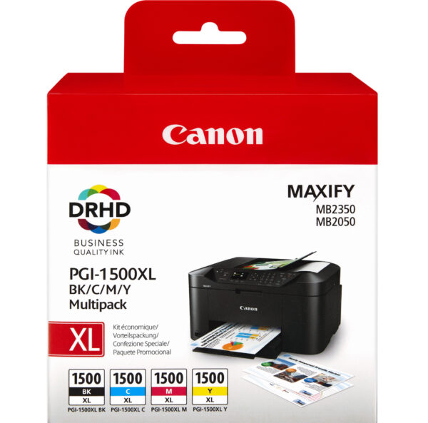 Pgi 1500xl Bk C M Y Multipack Canon Supplies Ink Hv 9182b004 8714574623238