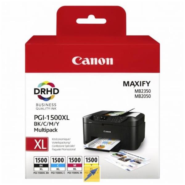 Pgi 1500xl Bk C M Y Mult Blist Sec Canon 9182b005 8714574630465