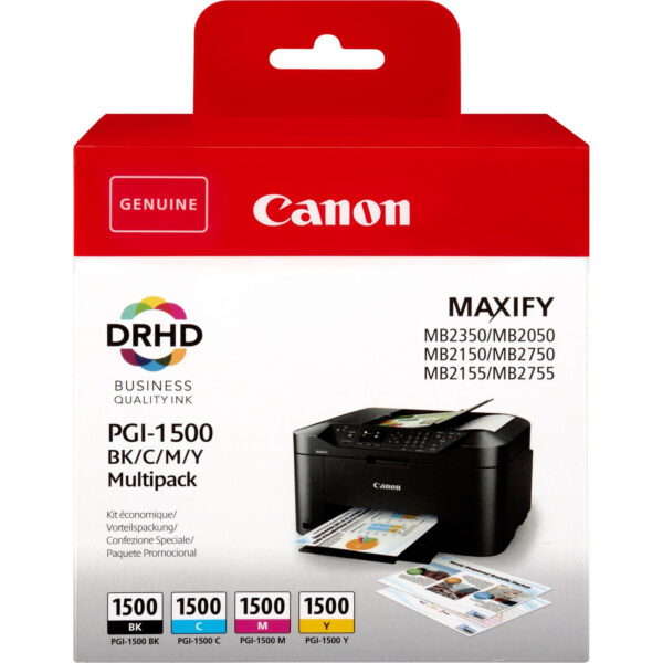 Canon Ink Pgi 1500 Bk C M Y Multipack 9218b005 8714574652375