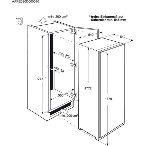 Monop Larder Ern3211aow a 177cm Electrolux 923581007 7332543275656