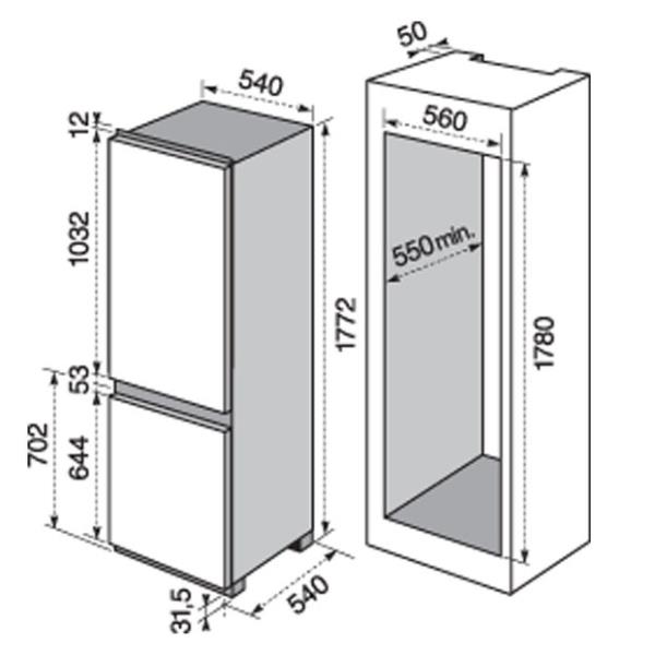 Combi Inc Enn2910eow 177cm a Tnf Electrolux 925503088 7332543466429