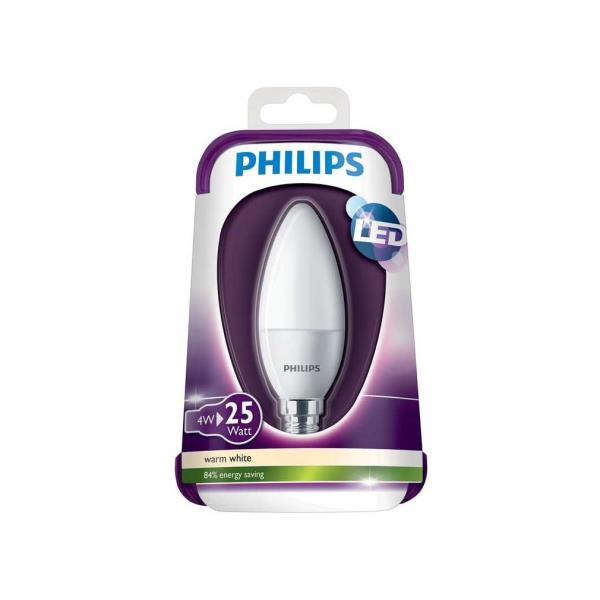 Philips Candela Smerigliata Ledol25sm Confezione da 4