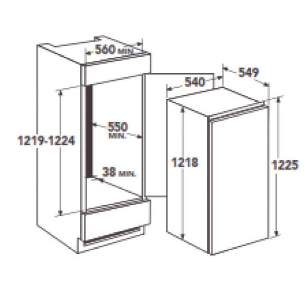 Monop Sfb51221ds a 121cm 187lvent Aeg 933033128 7332543523078