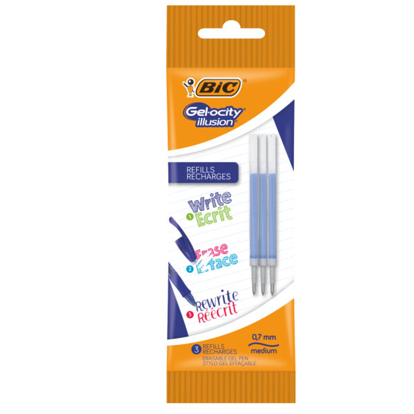 Refill Bic Gelocity Illusion Pz 3 Blu Bic 9514511 3086123503908