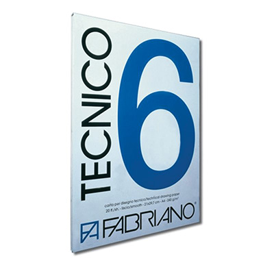 Blocco Fabriano Tecnico 6 Collato A4 Gr 220 Fg 20 Ruvido Fabriano 9721297 8001348118961