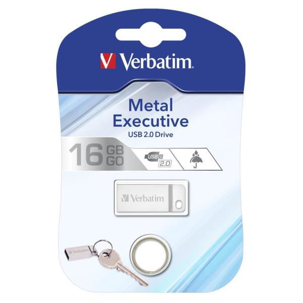 Memory Usb 16gb Metal Silver 2 0 Verbatim 98748 23942987482