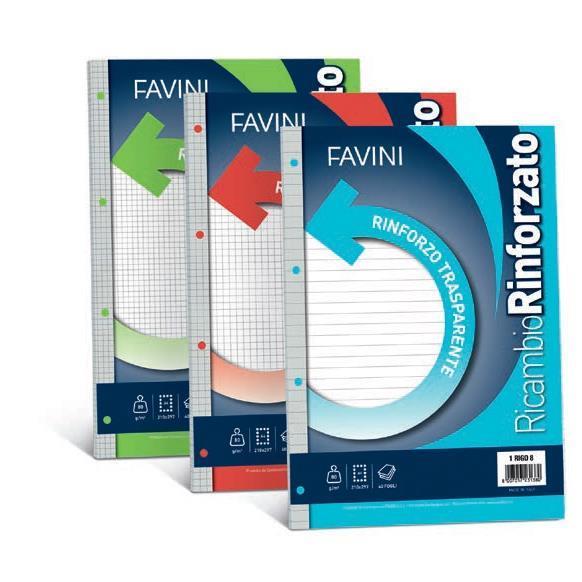 Ricambi Rinforzati A4 80g 30ff 4f Cartotecnica Favini A474764 8007057231489