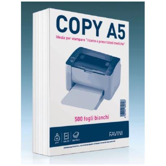 Carta fotocopie copy A5 gr.80 fg.500