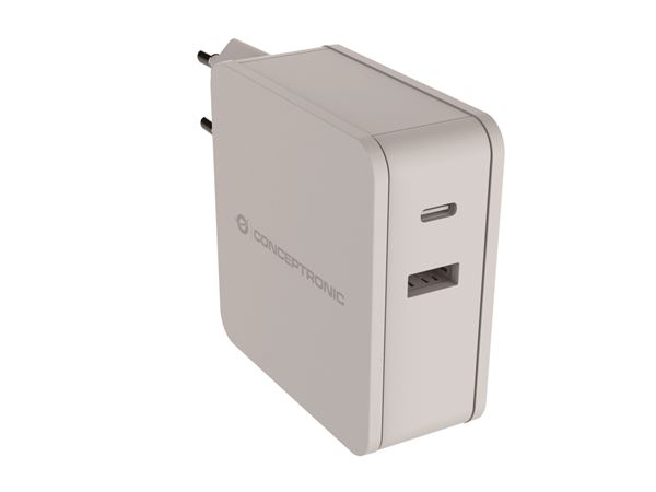 2 Port 60w Usb Pdelivery Charger Wh Conceptronic Althea02w 4015867208021