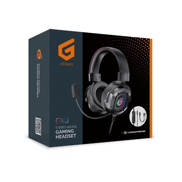 Gaming Headset Sorround Stere0 Conceptronic Athan03b 4015867226414