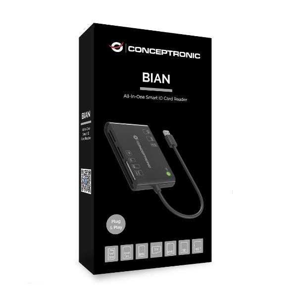 Usb 2 0 All in One Cardreader Conceptronic Bian01b 4015867226704