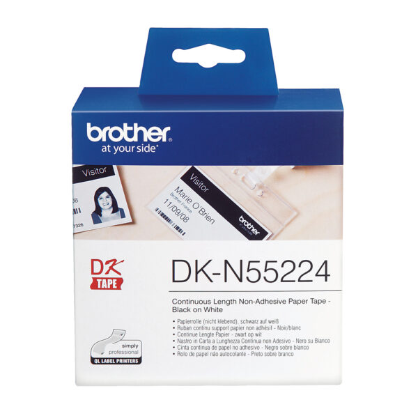 Nastro Non Adesivo Nero Brother P Touch Consumables Dkn55224 4977766665759