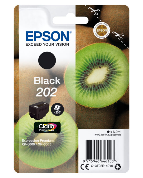 Singlepack Black 202 Epson Consumer Ink S1 C13t02e14010 8715946646183