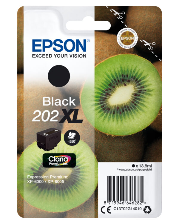 Singlepack Black 202xl Epson Consumer Ink S1 C13t02g14010 8715946646282