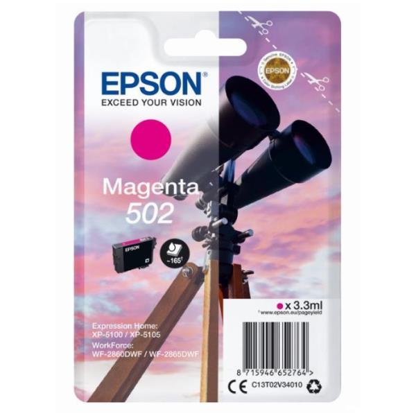 Cart Magenta Binocolo 502 Serie Epson C13t02v34020 8715946652771