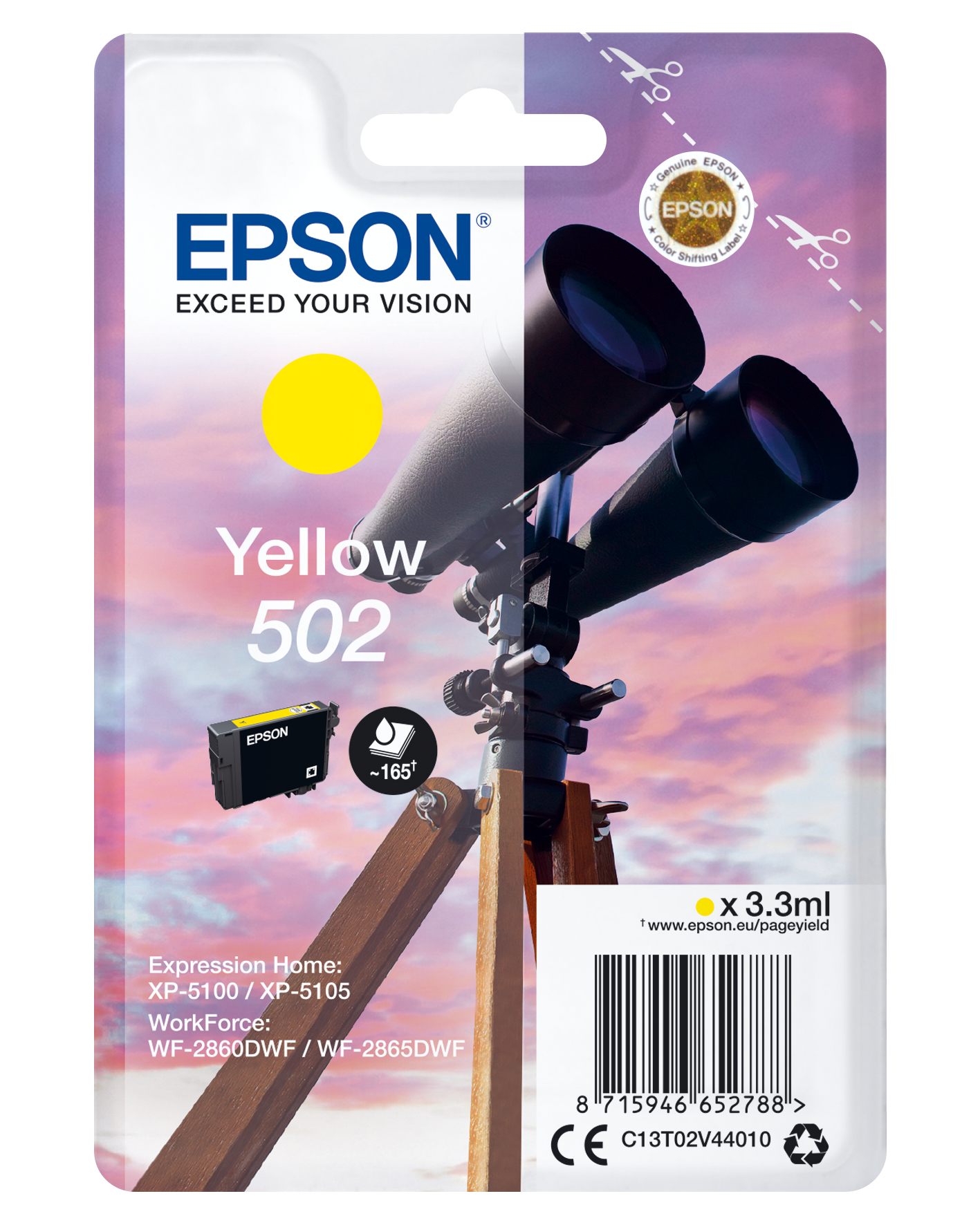 Ink Epson stylus t02v44 giallo n.502