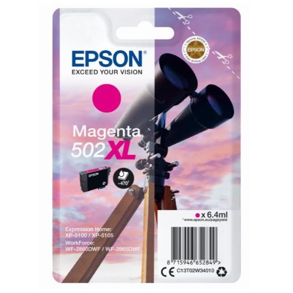 Cart Magenta Binocolo 502 Xl Serie Epson C13t02w34020 8715946652856