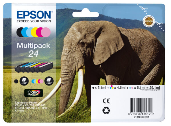 T24 Multipack Epson Consumer Ink S1 C13t24284011 8715946615141