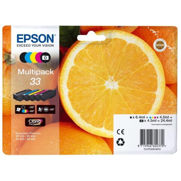 Multipack 33 Arancia N 5 Colori Epson C13t33374021 8715946645285