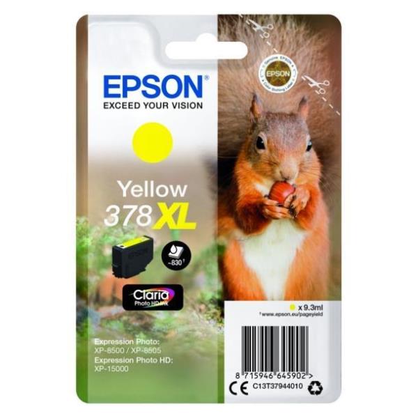 Cart Giallo Scoiattolo 378xl Epson C13t37944020 8715946645919