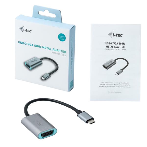 Usb C Metal Vga Adapter 60hz I Tec C31metalvga60hz 8595611702594